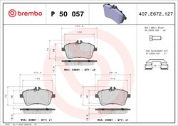 Set placute frana Brembo P 50 057