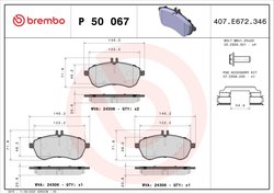 Set placute frana Brembo P 50 067
