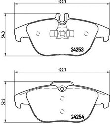 SET PLACUTE FRANA BREMBO P 50 068 - Compatibil cu MERCEDES-BENZ, MERCEDES-BENZ (BBDC)