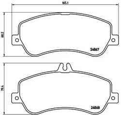 Set placute frana Brembo P 50 086