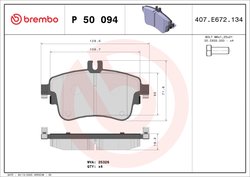 Set placute frana Brembo P 50 094