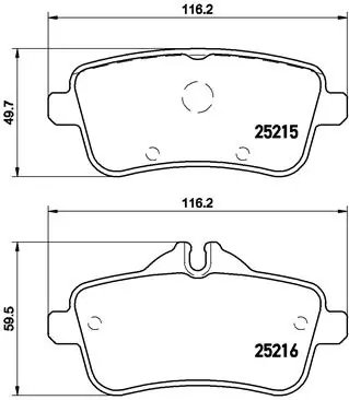 Set placute frana Brembo P 50 099