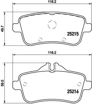Set placute frana Brembo P 50 101