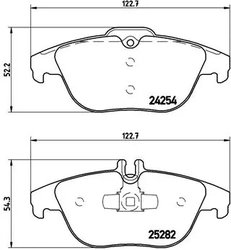 Set placute frana Brembo P 50 104