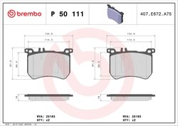 Set placute frana Brembo P 50 111