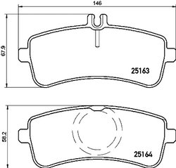 SET PLACUTE FRANA BREMBO P 50 125 - Compatibil cu MERCEDES-BENZ