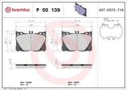 Set placute frana Brembo P 50 139