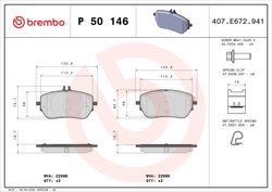 Set placute frana Brembo P 50 146