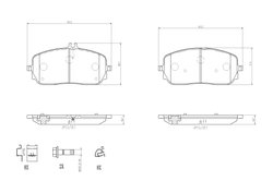 Set placute frana Brembo P 50 152