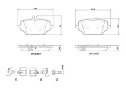 Set placute frana Brembo P 50 162
