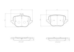 Set placute frana Brembo P 50 169