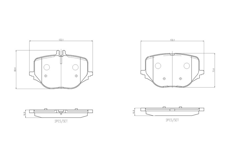 SET PLACUTE FRANA BREMBO P 50 170 - Compatibil cu MERCEDES-BENZ