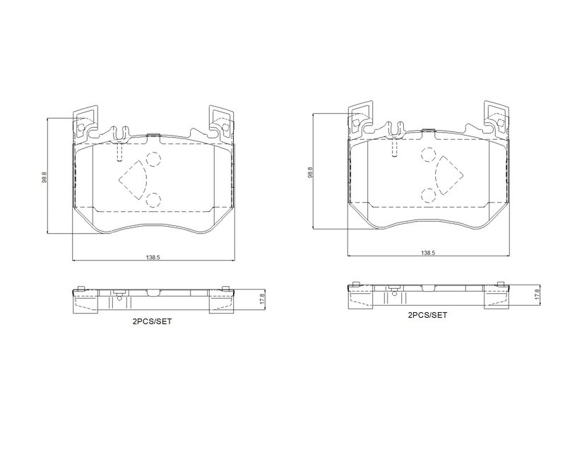 SET PLACUTE FRANA BREMBO P 50 171 - Compatibil cu MERCEDES-BENZ, MERCEDES-BENZ (BBDC)
