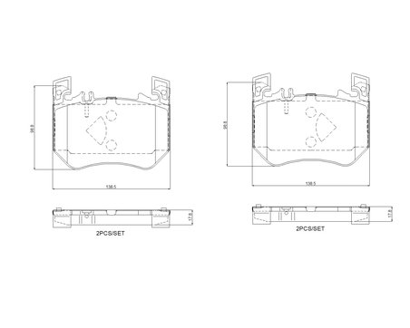 SET PLACUTE FRANA BREMBO P 50 171 - Compatibil cu MERCEDES-BENZ, MERCEDES-BENZ (BBDC)