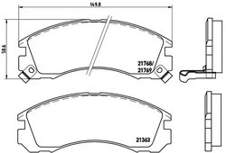 Set placute frana Brembo P 54 017