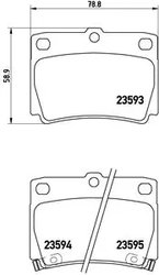 SET PLACUTE FRANA BREMBO P 54 026 - Compatibil cu MITSUBISHI, MITSUBISHI (BJC), MITSUBISHI (GAC)