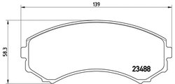 Set placute frana Brembo P 54 029