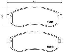 Set placute frana Brembo P 54 033