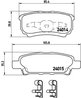 SET PLACUTE FRANA BREMBO P 54 034 - Compatibil cu CHRYSLER, CHRYSLER (BBDC), DODGE, HYUNDAI, JEEP, JEEP (GAC FCA), MITSUBISHI, M
