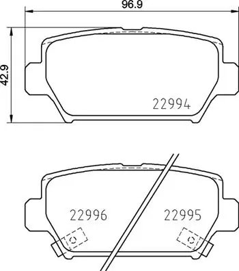 Set placute frana Brembo P 54 062