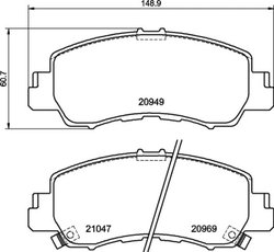 Set placute frana Brembo P 54 061