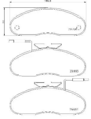 SET PLACUTE FRANA BREMBO P 56 019 - Compatibil cu NISSAN