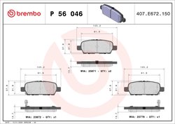 Set placute frana Brembo P 56 046