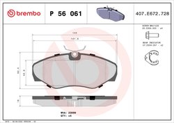 Set placute frana Brembo P 56 061