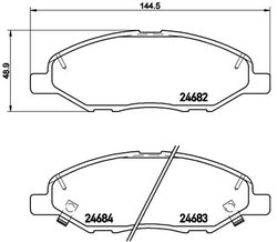 Set placute frana Brembo P 56 088