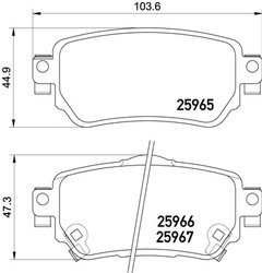 Set placute frana Brembo P 56 098