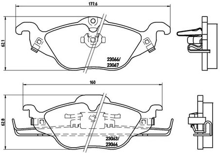 Set placute frana Brembo P 59 030
