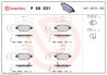 SET PLACUTE FRANA BREMBO P 59 031 - Compatibil cu CHEVROLET, HOLDEN, OPEL, VAUXHALL