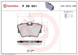 Set placute frana Brembo P 59 041