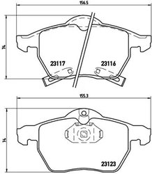 SET PLACUTE FRANA BREMBO P 59 048 - Compatibil cu HOLDEN, OPEL, SAAB, VAUXHALL