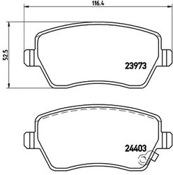 SET PLACUTE FRANA BREMBO P 59 050 - Compatibil cu GERMAN E CARS, OPEL, SUZUKI, SUZUKI (CHANGHE), VAUXHALL