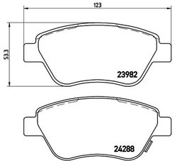 SET PLACUTE FRANA BREMBO P 59 051 - Compatibil cu FIAT, GERMAN E CARS, OPEL, VAUXHALL