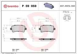 Set placute frana Brembo P 59 059