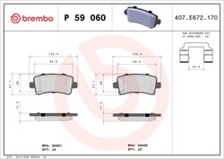 Set placute frana Brembo P 59 060