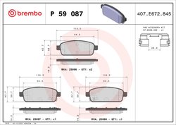 Set placute frana Brembo P 59 087