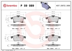 Set placute frana Brembo P 59 089