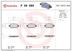 Set placute frana Brembo P 59 095