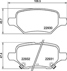Set placute frana Brembo P 59 099