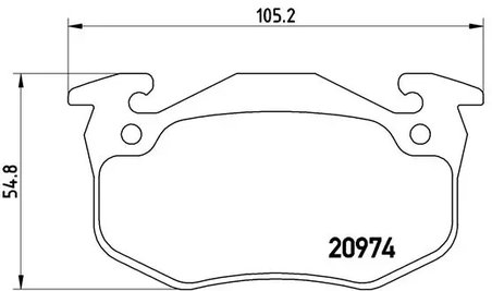 SET PLACUTE FRANA BREMBO P 61 032 - Compatibil cu CITROEN, CITROEN (DF-PSA), FENGSHEN, PEUGEOT, PEUGEOT (DF-PSA), RENAULT