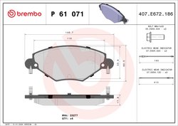 Set placute frana Brembo P 61 071