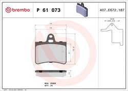 Set placute frana Brembo P 61 073
