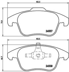 Set placute frana Brembo P 61 086