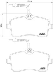 SET PLACUTE FRANA BREMBO P 61 109 - Compatibil cu PEUGEOT