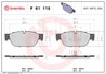 SET PLACUTE FRANA BREMBO P 61 115 - Compatibil cu CITROEN, DS, DS (CAPSA), PEUGEOT