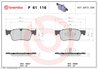 SET PLACUTE FRANA BREMBO P 61 116 - Compatibil cu CITROEN, FIAT, OPEL, PEUGEOT, TOYOTA, VAUXHALL