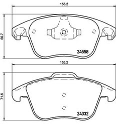 Set placute frana Brembo P 61 117